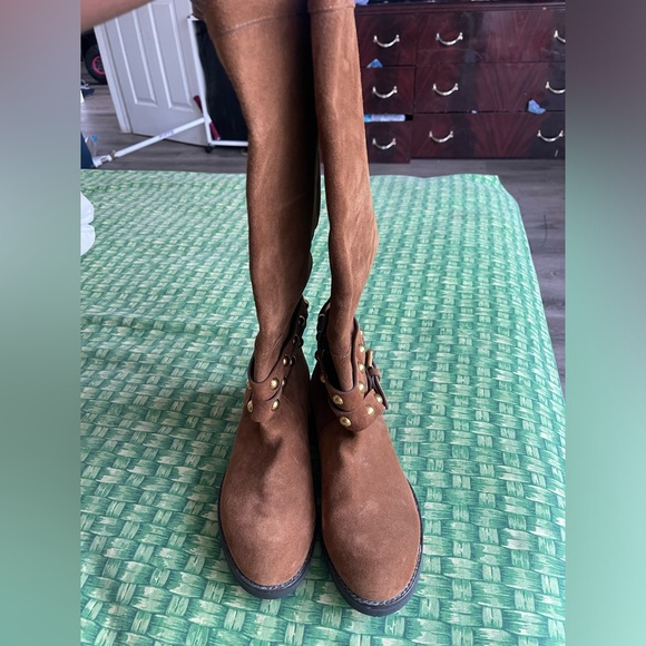 See by Chloe Janis studded knee high suede boots - Picture 3 of 5